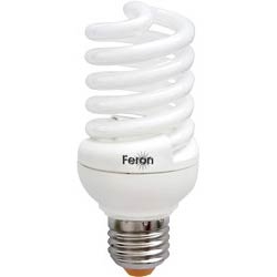 Лампа энергосберег. Feron ELT19 25Вт E27 T2 spiral(6400К) - фото 5869