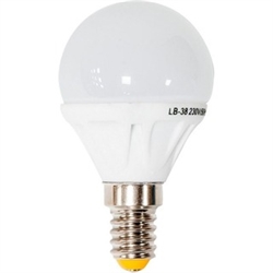 Лампа LED Feron LB-38 5Вт E14 (мини шар) 2700K - фото 5981