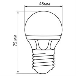 Лампа LED Feron LB-38 5Вт E27 (мини шар) 2700K - фото 5987