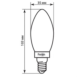 Лампа LED Feron LB-71 3.5Вт E14 (свеча) 2700K - фото 6009