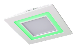 Cветильник светодиодный PPL-S180140 12Вт/4Вт (Зелёный) - фото 8070