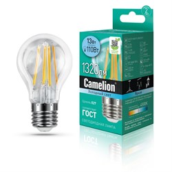 Лампа LED шар 13Вт Е27 (аналог 110Вт) Camelion Холодный свет - фото 9656