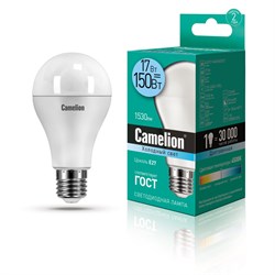 Лампа LED шар 17Вт Е27 (Аналог 150Вт) Camelion Холодный свет - фото 9659
